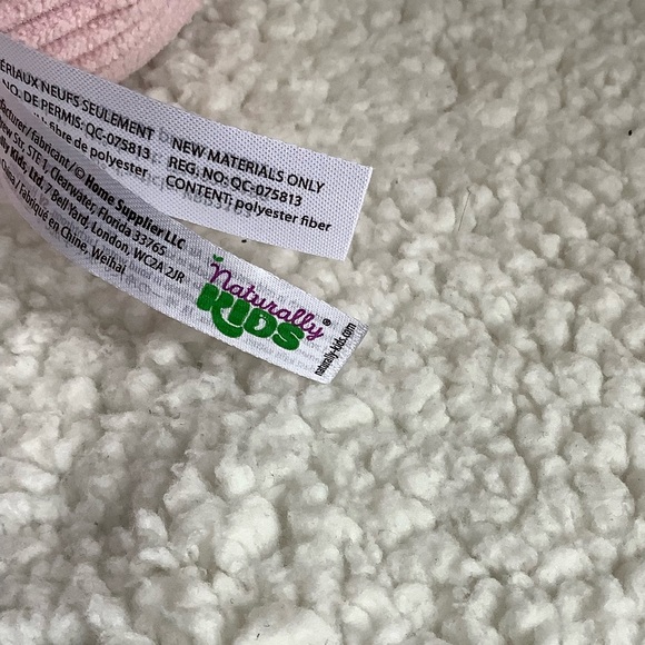 Naturally Kids 2021 Pink Corduroy Triceratops Dinosaur Plush Stuffed Animal Toy - Picture 4 of 6